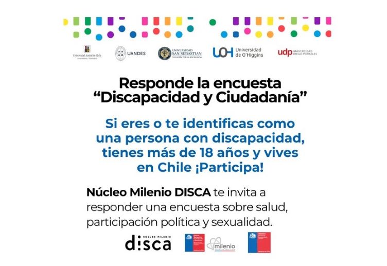 Afiche Digital de la Encuesta de Nucleo Milenio Disca.